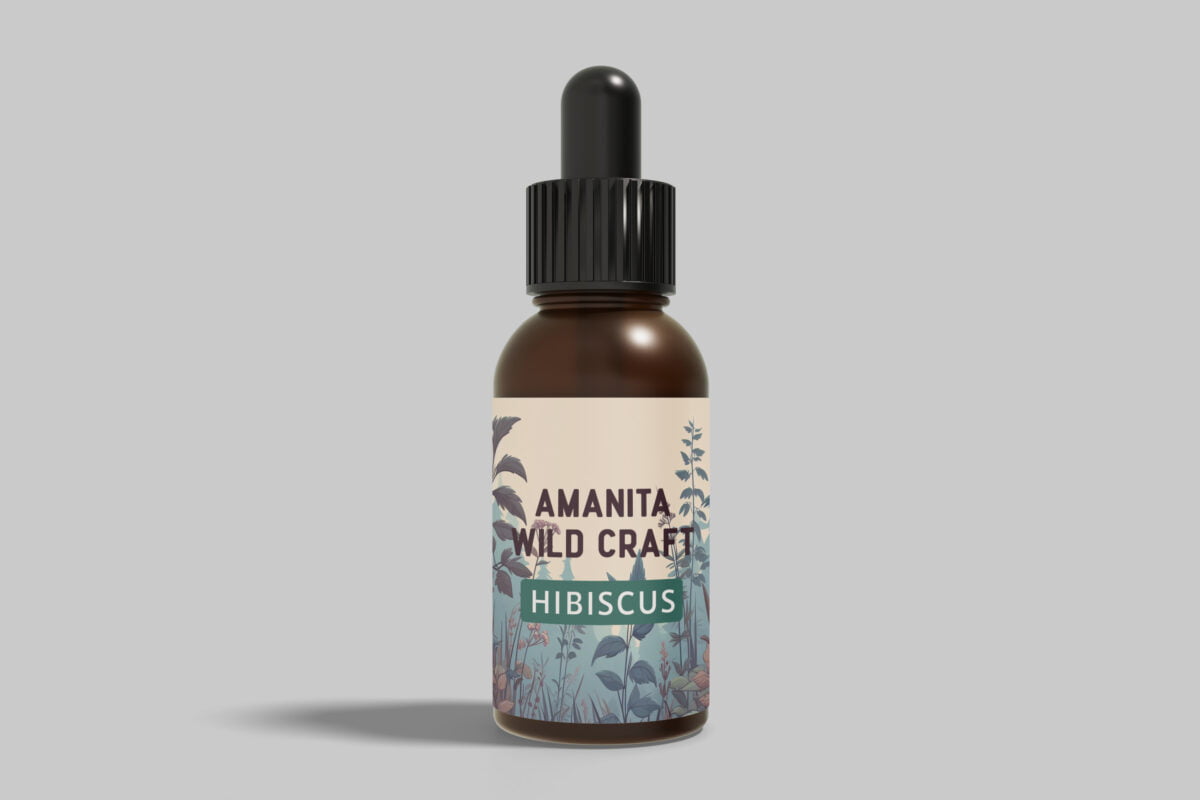 bottle of hibiscus non alcohol tincture